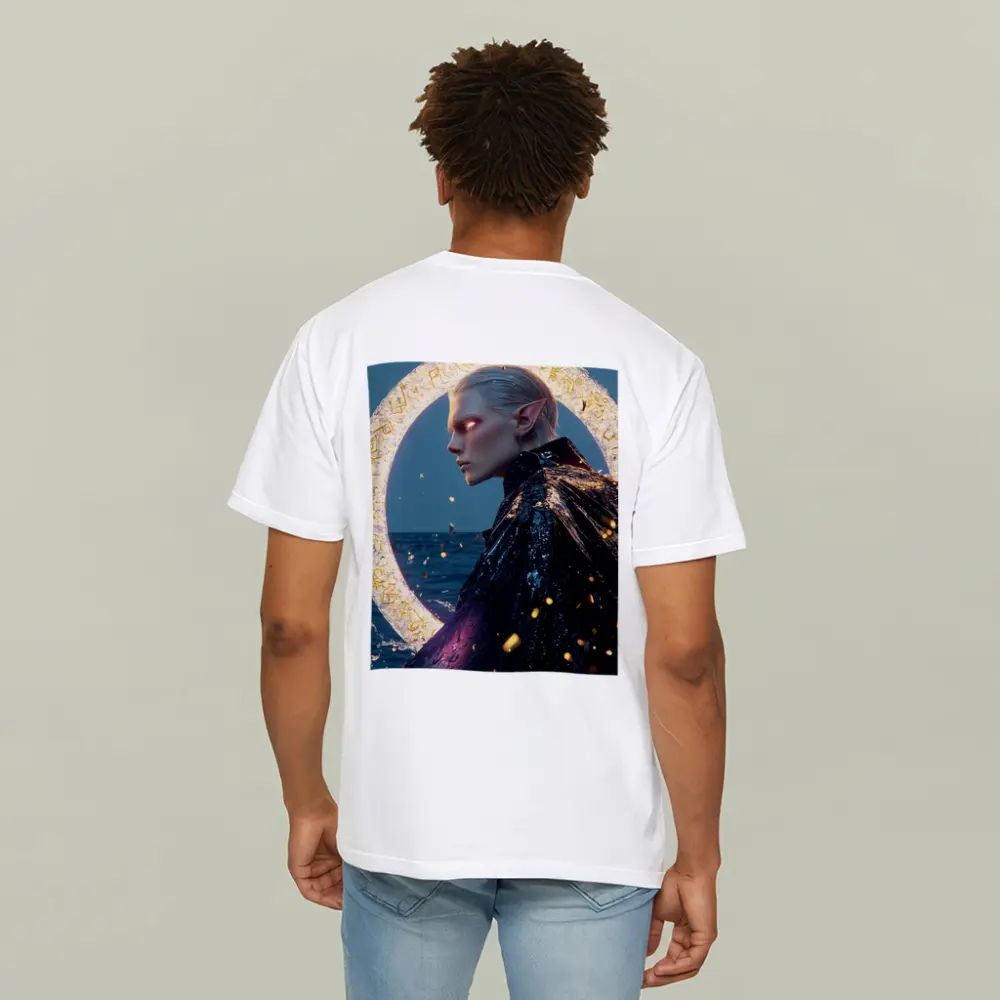 Elf Warrior Glowing Portal Ocean Fantasy – T-Shirts