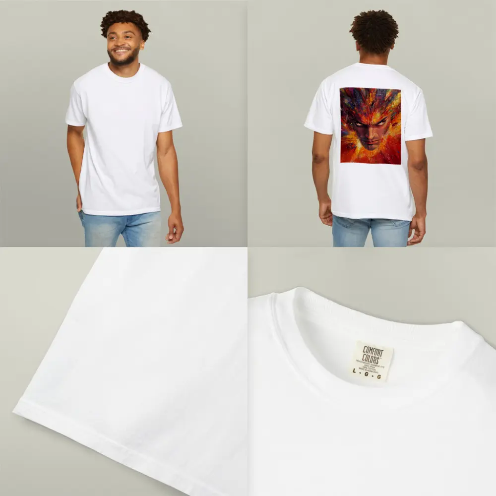 Intense Man Face Explosive Colorful Paint Art – T-Shirts