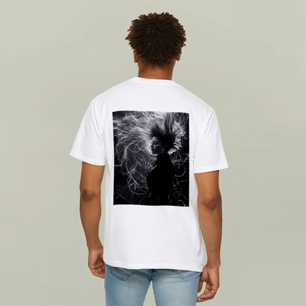 Woman Wild Hair Black White Art Photography – T-Shirts