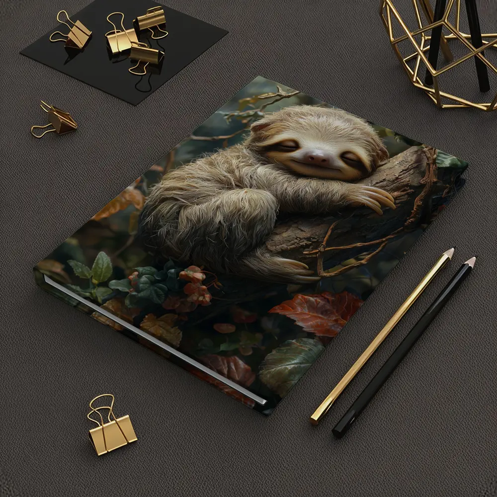 Happy Baby Sloth Clinging Forest Tree – Notebooks