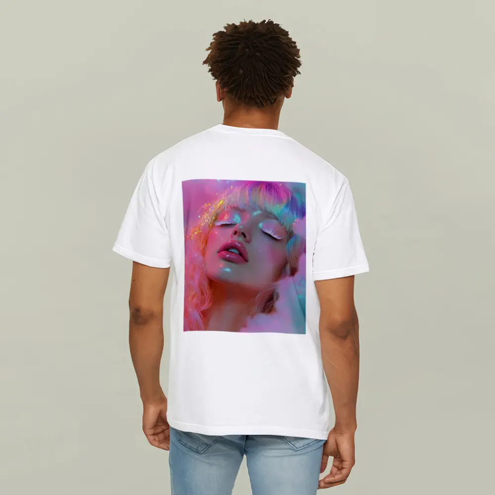 Pastel Rainbow Hair Woman Glitter Fantasy – T-Shirts