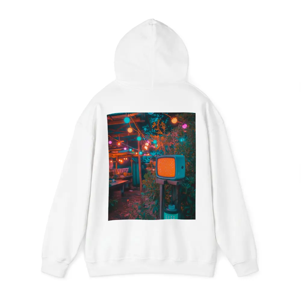 Retro TV Garden Glowing String Lights Night – Hoodies