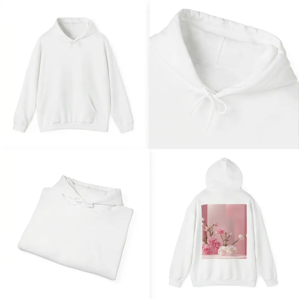Pink Carnations on Soft Pink Studio – Hoodies