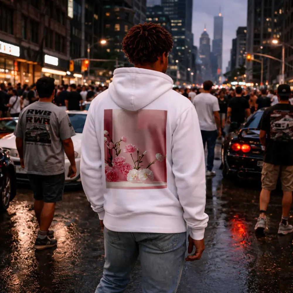 Pink Carnations on Soft Pink Studio – Hoodies