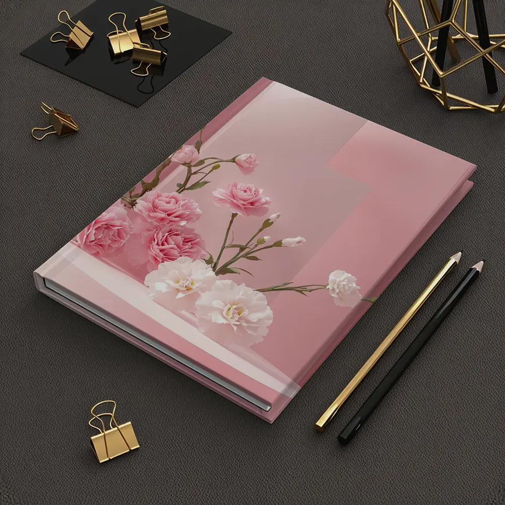 Pink Carnations on Soft Pink Studio – Notebooks