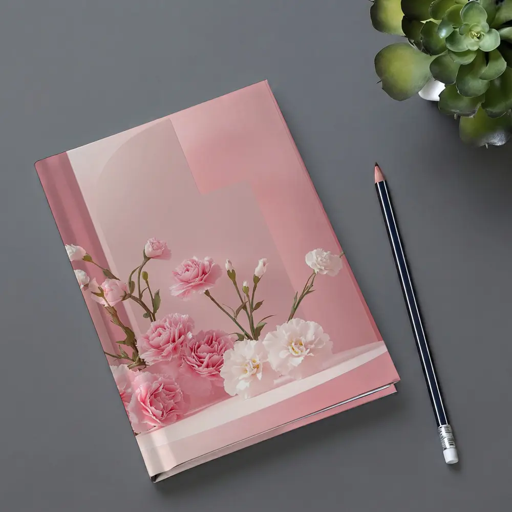 Pink Carnations on Soft Pink Studio – Notebooks