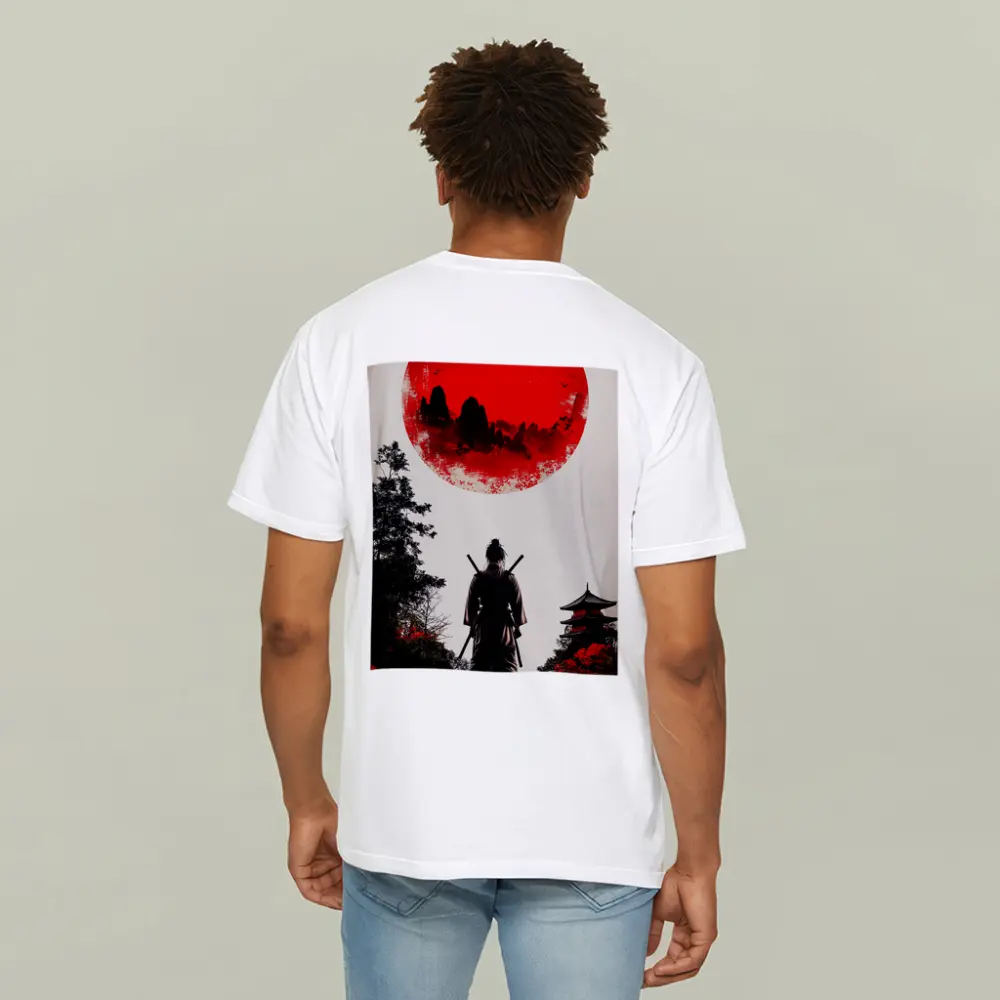 Samurai Warrior Red Sun Japanese Art – T-Shirts