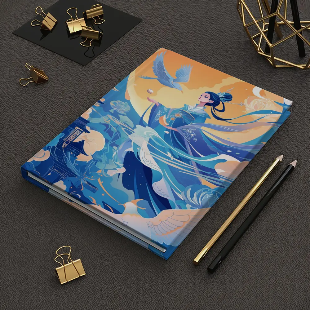Chinese Moon Goddess Flying Blue Fantasy – Notebooks