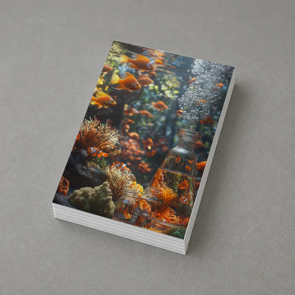 Goldfish Swimming Coral Reef Underwater Scene – Postcards