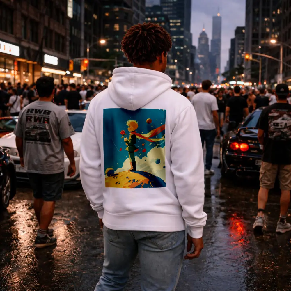 Little Prince Boy Standing On Small Planet – Hoodies
