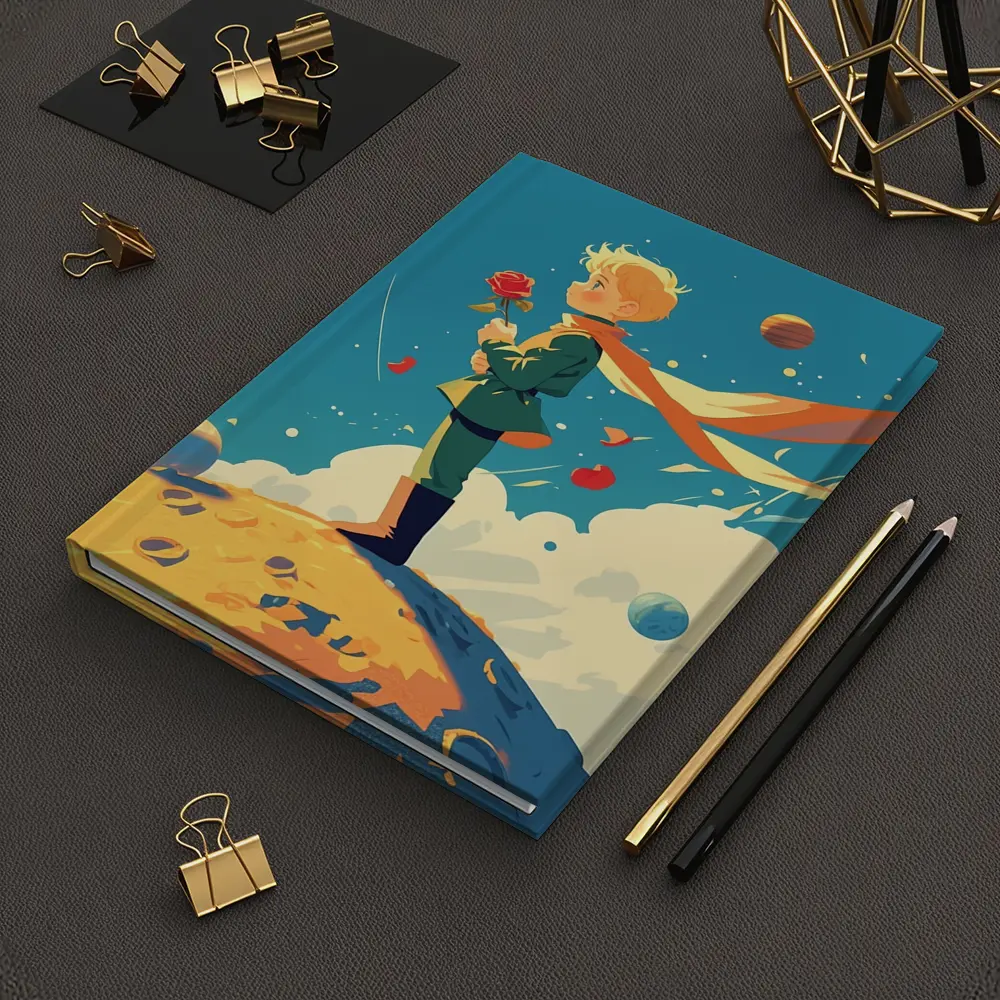 Little Prince Boy Standing On Small Planet – Notebooks