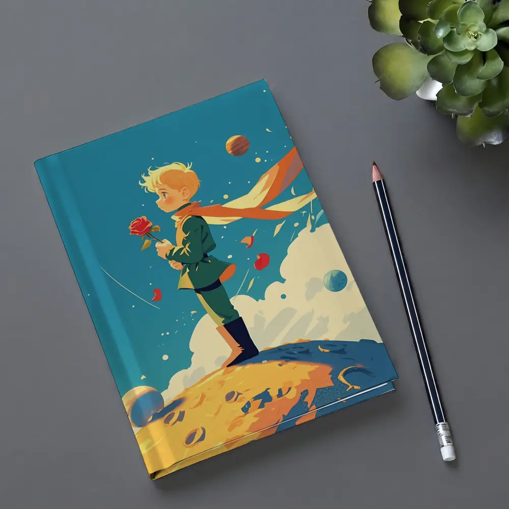 Little Prince Boy Standing On Small Planet – Notebooks
