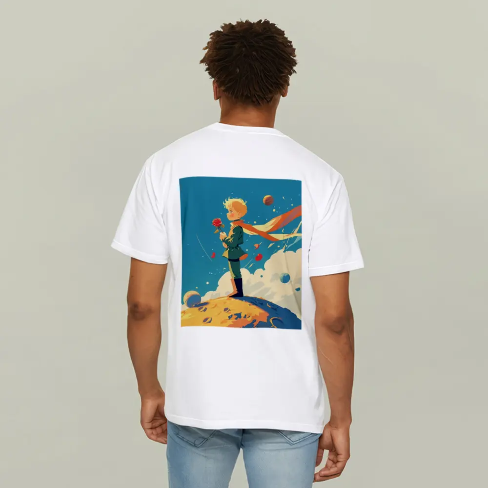 Little Prince Boy Standing On Small Planet – T-Shirts