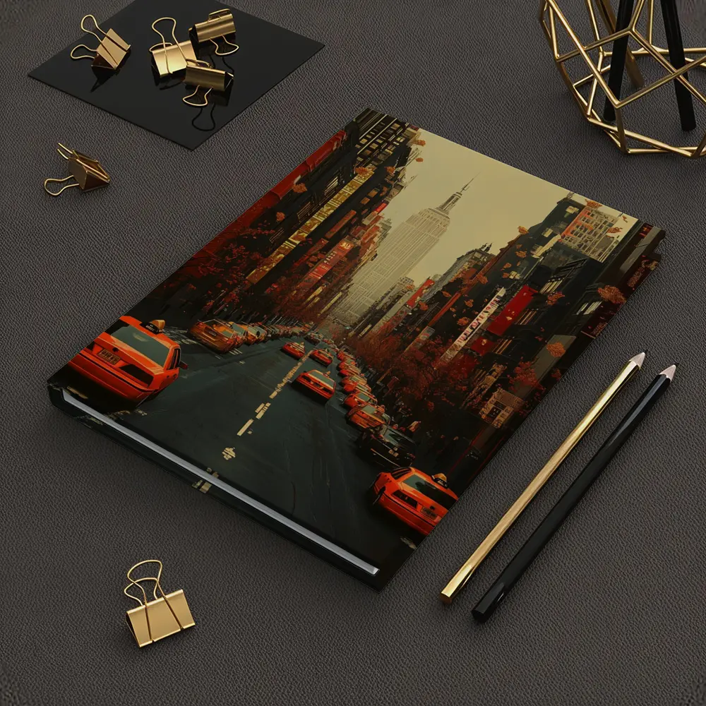 New York City Street Yellow Taxis Empire State – Notebooks