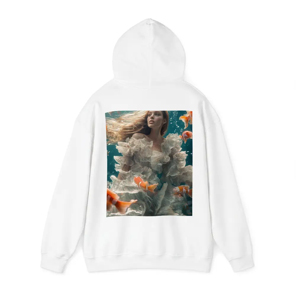 Woman Underwater White Dress Clownfish – Hoodies