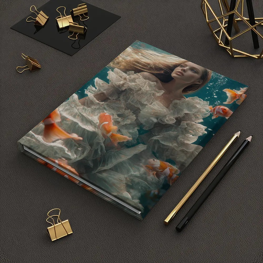 Woman Underwater White Dress Clownfish – Notebooks