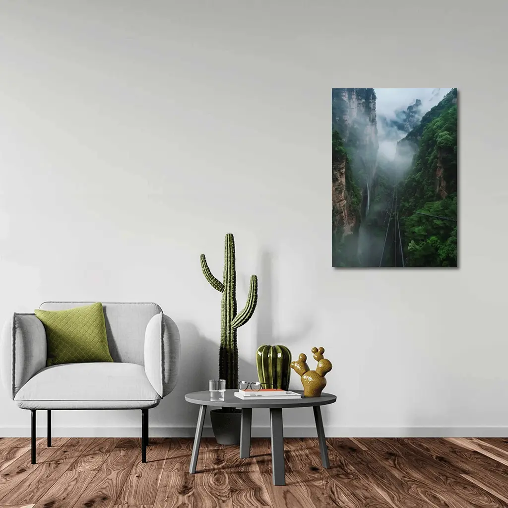 Misty Canyon Bridge Green Mountain Gorge – Wall Art