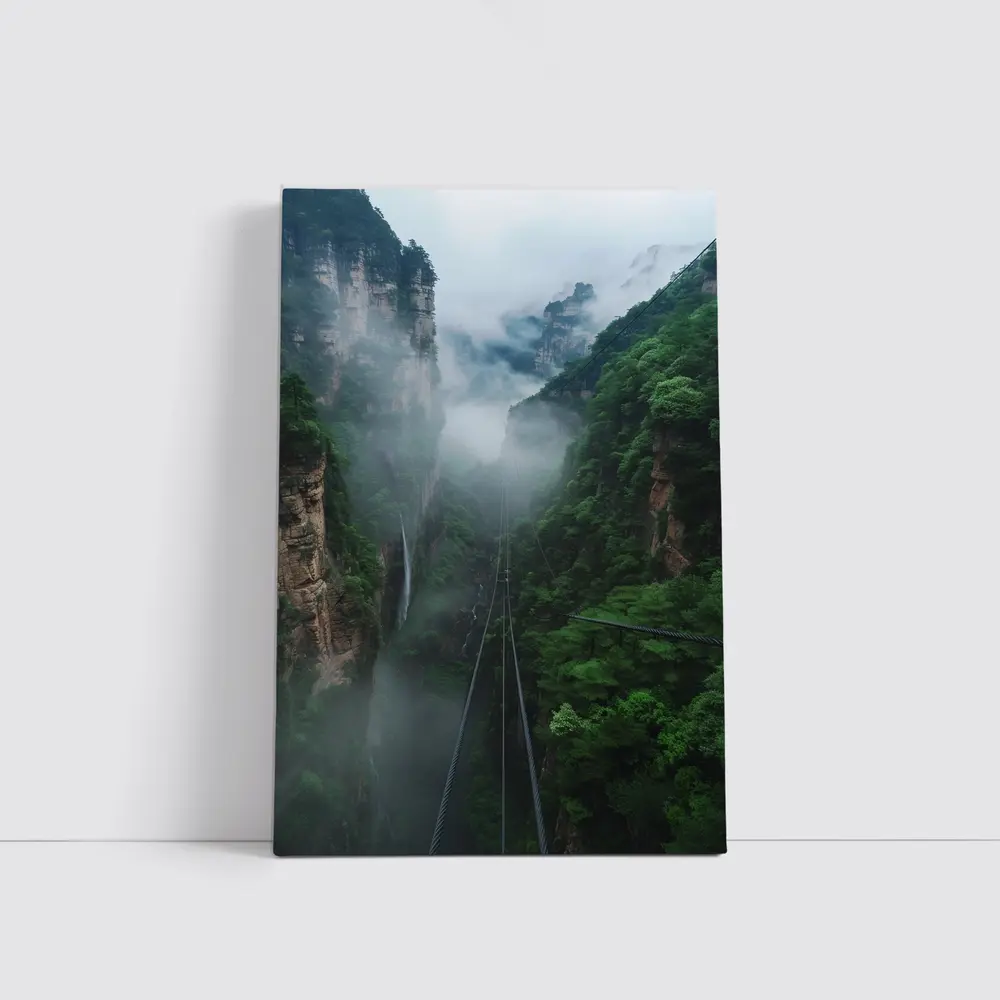 Misty Canyon Bridge Green Mountain Gorge – Wall Art