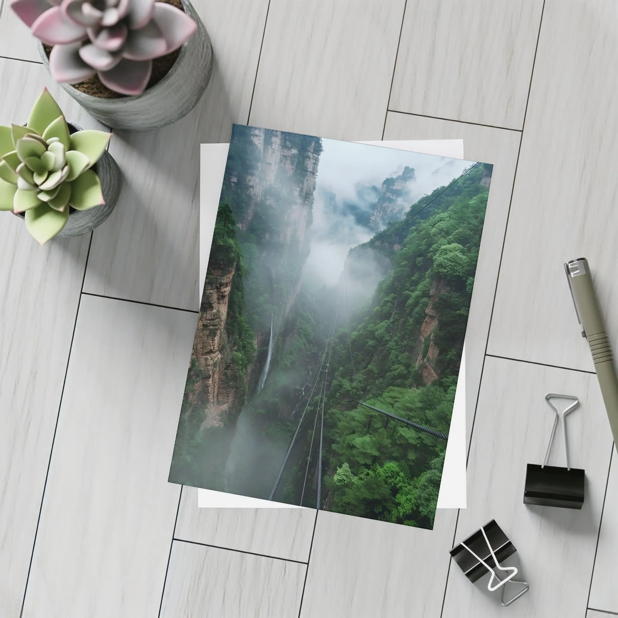 Misty Canyon Bridge Green Mountain Gorge – Postcards