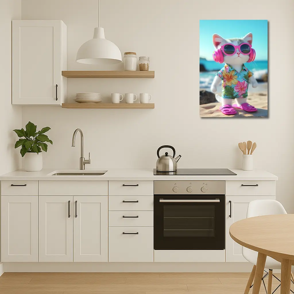 Cool Cat Beach Hawaiian Shirt Summer Vibes – Wall Art