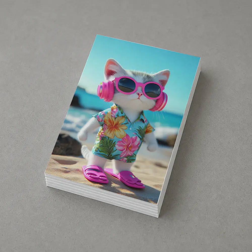 Cool Cat Beach Hawaiian Shirt Summer Vibes – Postcards