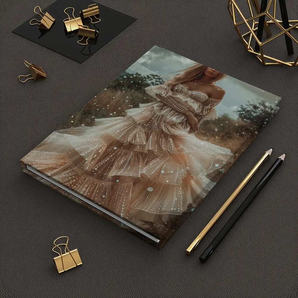 Boho Woman Tiered Tulle Dress Outdoor – Notebooks