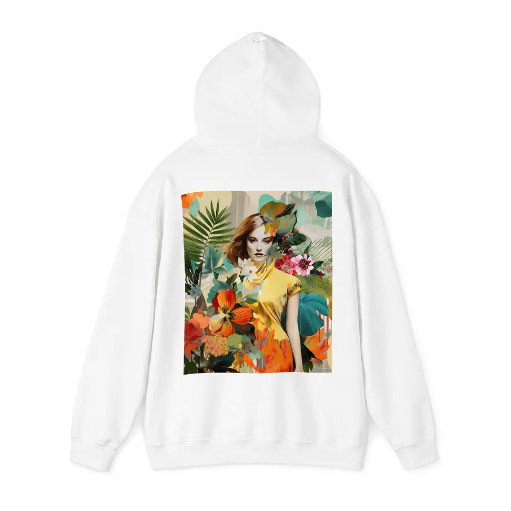 Fashion Woman Tropical Flowers Collage Art – Hoodies