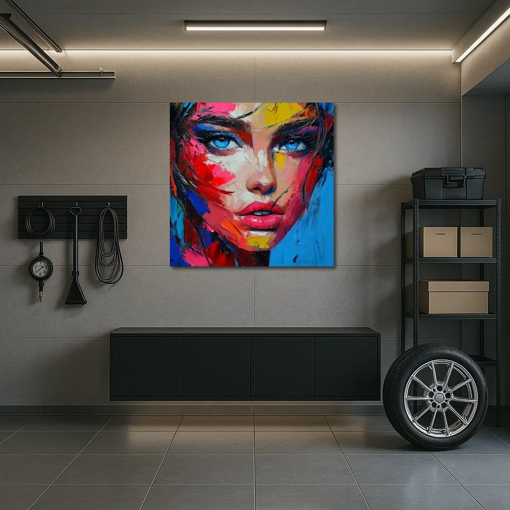 Bold Abstract Woman Portrait Expressive Oil Painting – Wall Art