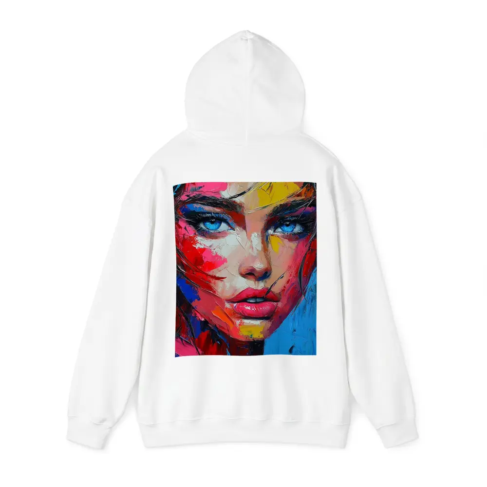 Bold Abstract Woman Portrait Expressive Oil Painting – Hoodies