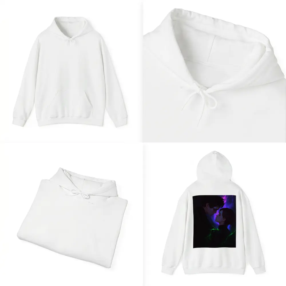 Dark Fantasy Couple Glowing Purple Green – Hoodies