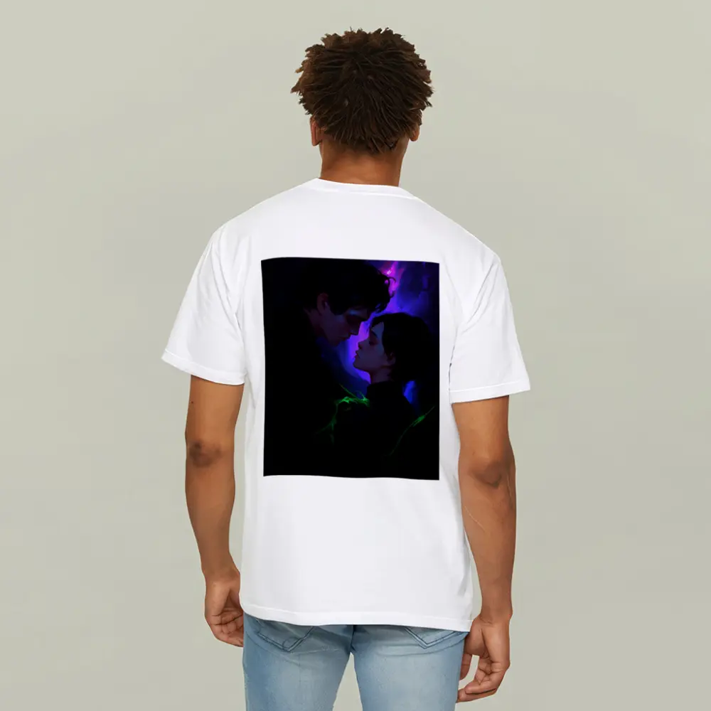 Dark Fantasy Couple Glowing Purple Green – T-Shirts