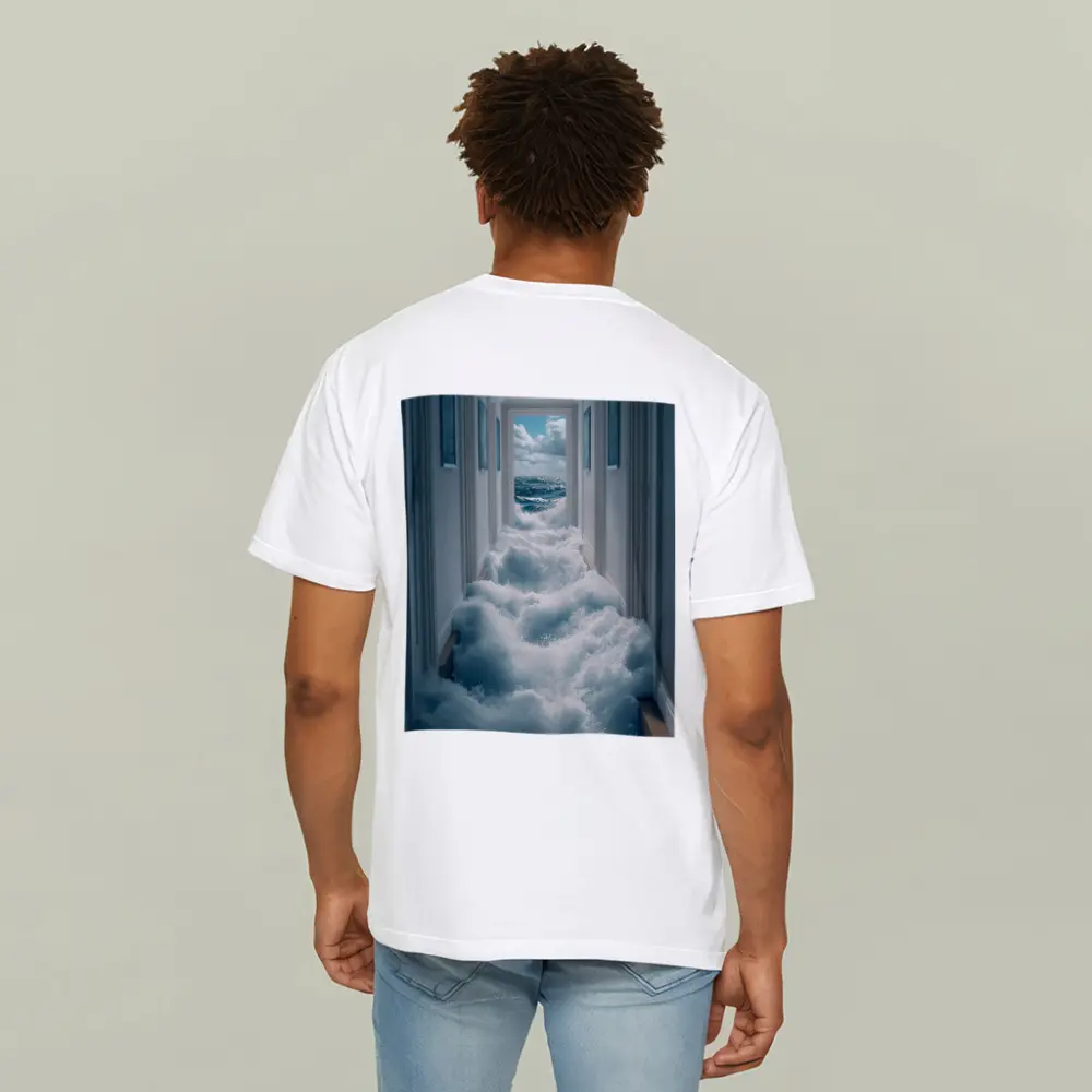 Ocean Waves Flooding Indoor Hallway Surreal – T-Shirts