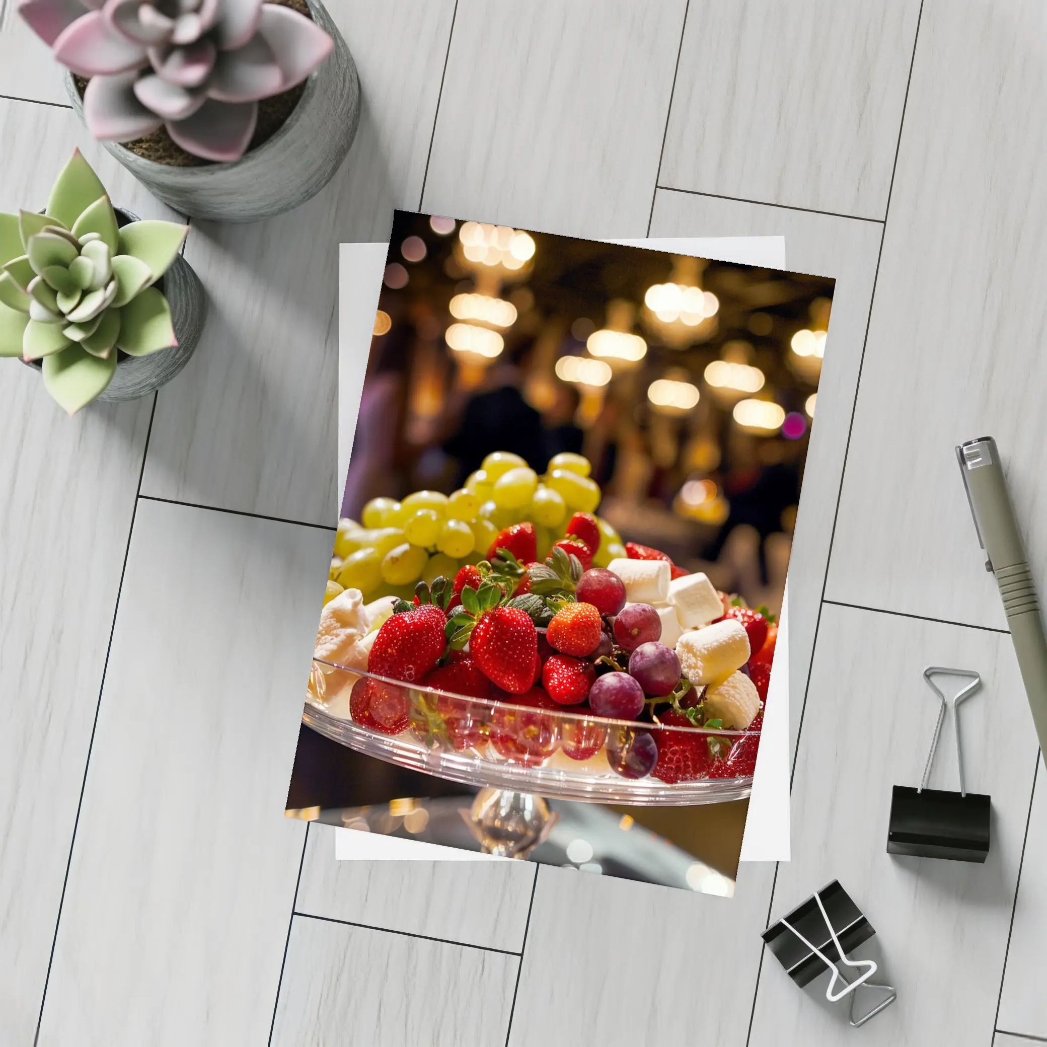 Fresh Fruit Bowl Elegant Evening Party – Postcards