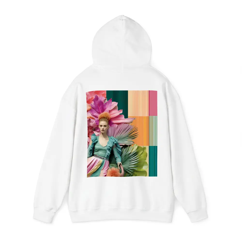 Fashion Woman Tropical Floral Colorful Art – Hoodies