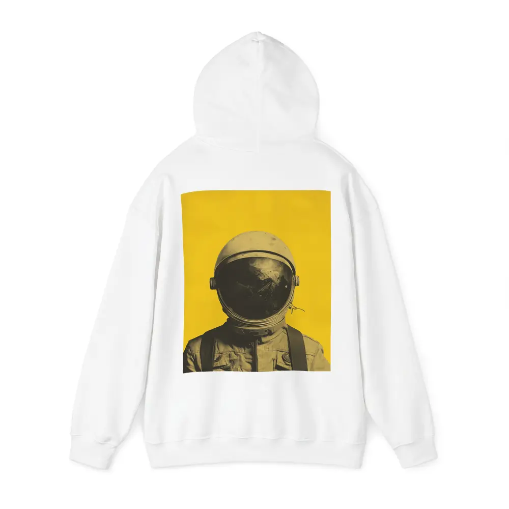 Retro Astronaut Portrait Yellow Background Art – Hoodies