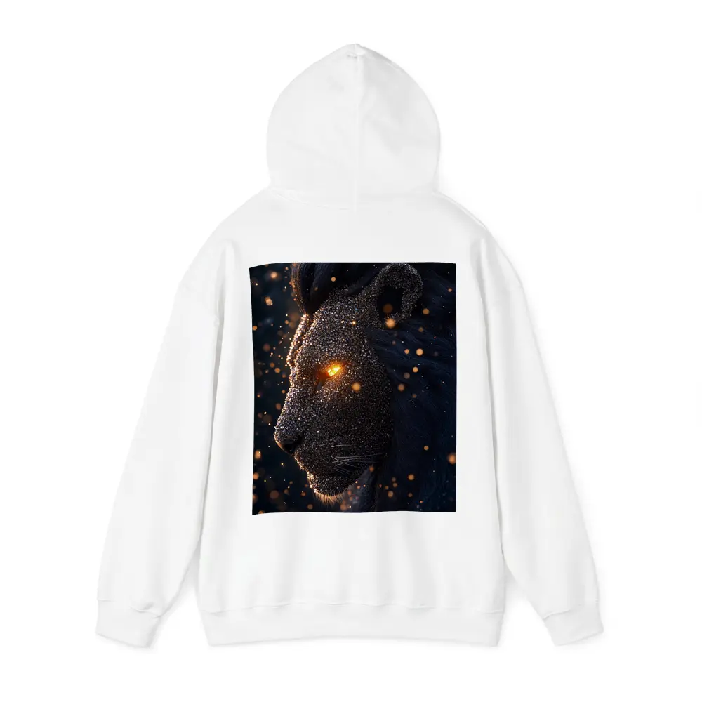 Dark Cosmic Lion Glowing Eyes Night – Hoodies