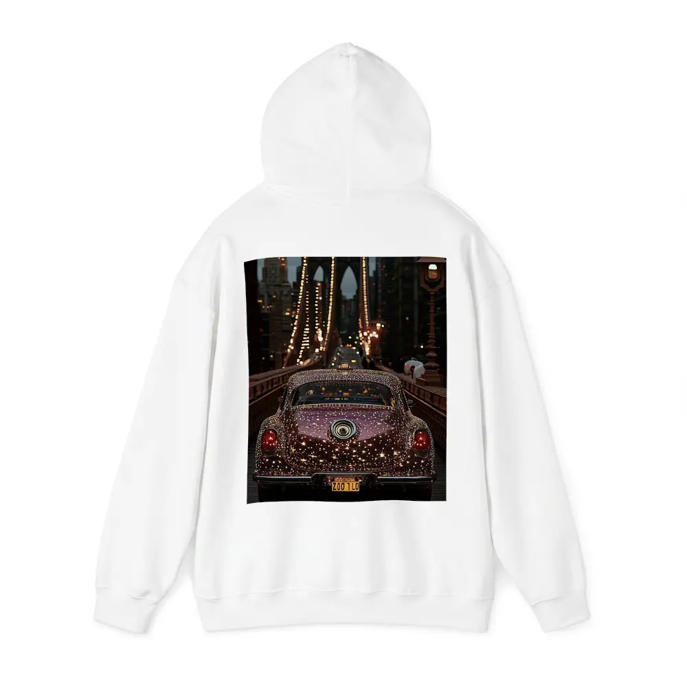 Glittering Classic Car Brooklyn Bridge Night – Hoodies