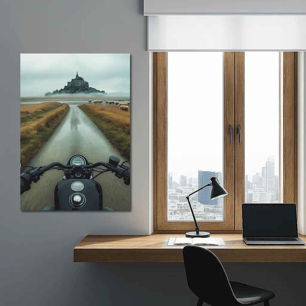 Harley Davidson Ride Mont Saint Michel France – Wall Art
