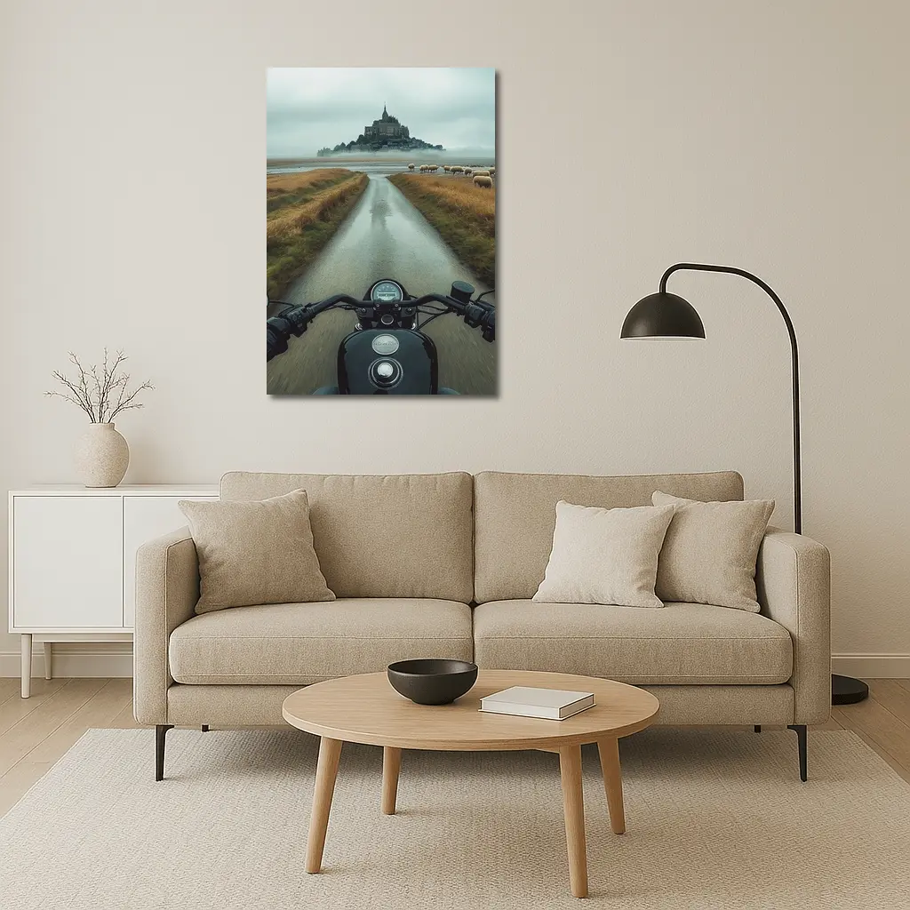 Harley Davidson Ride Mont Saint Michel France – Wall Art