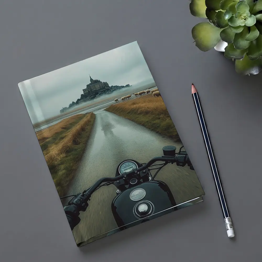 Harley Davidson Ride Mont Saint Michel France – Notebooks