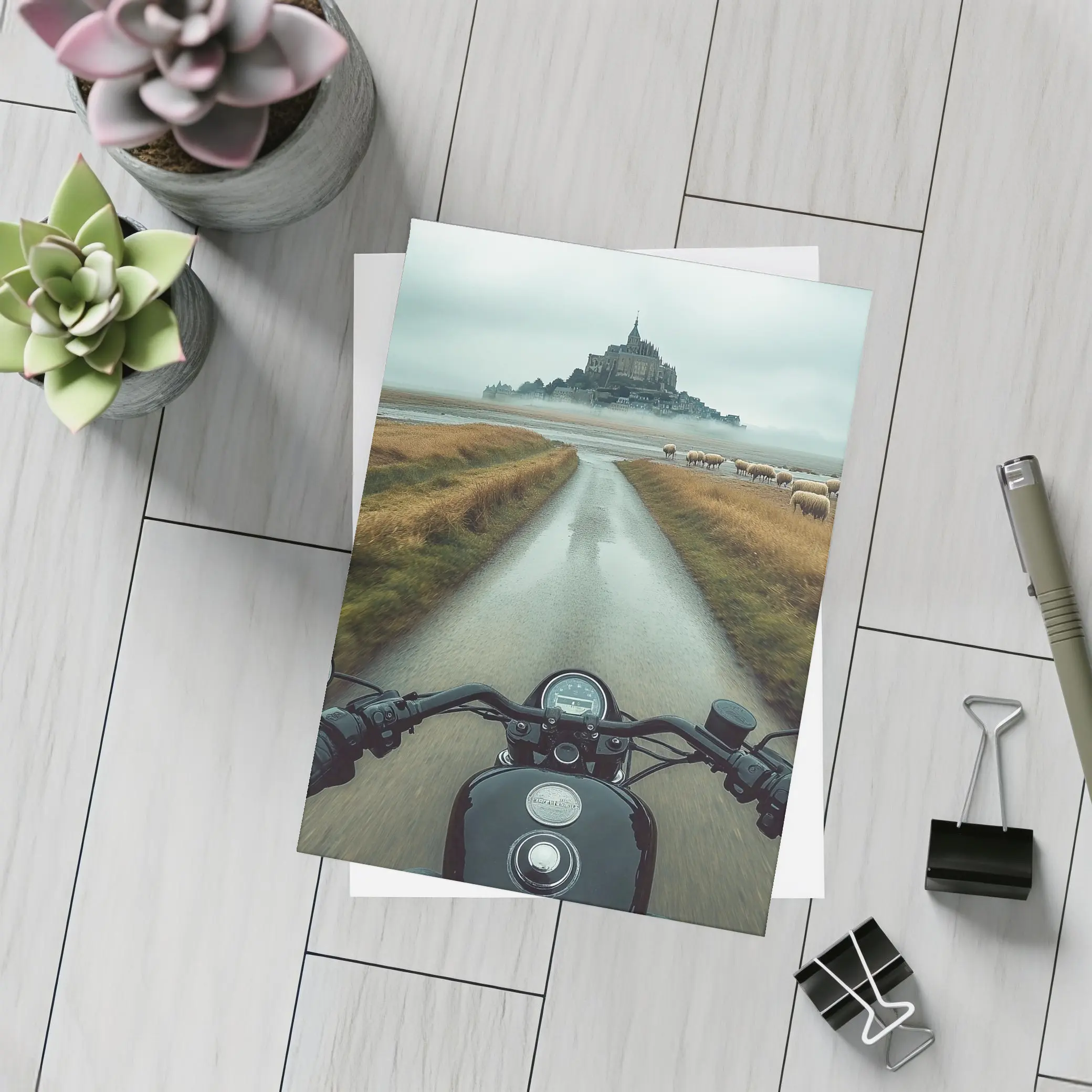 Harley Davidson Ride Mont Saint Michel France – Postcards
