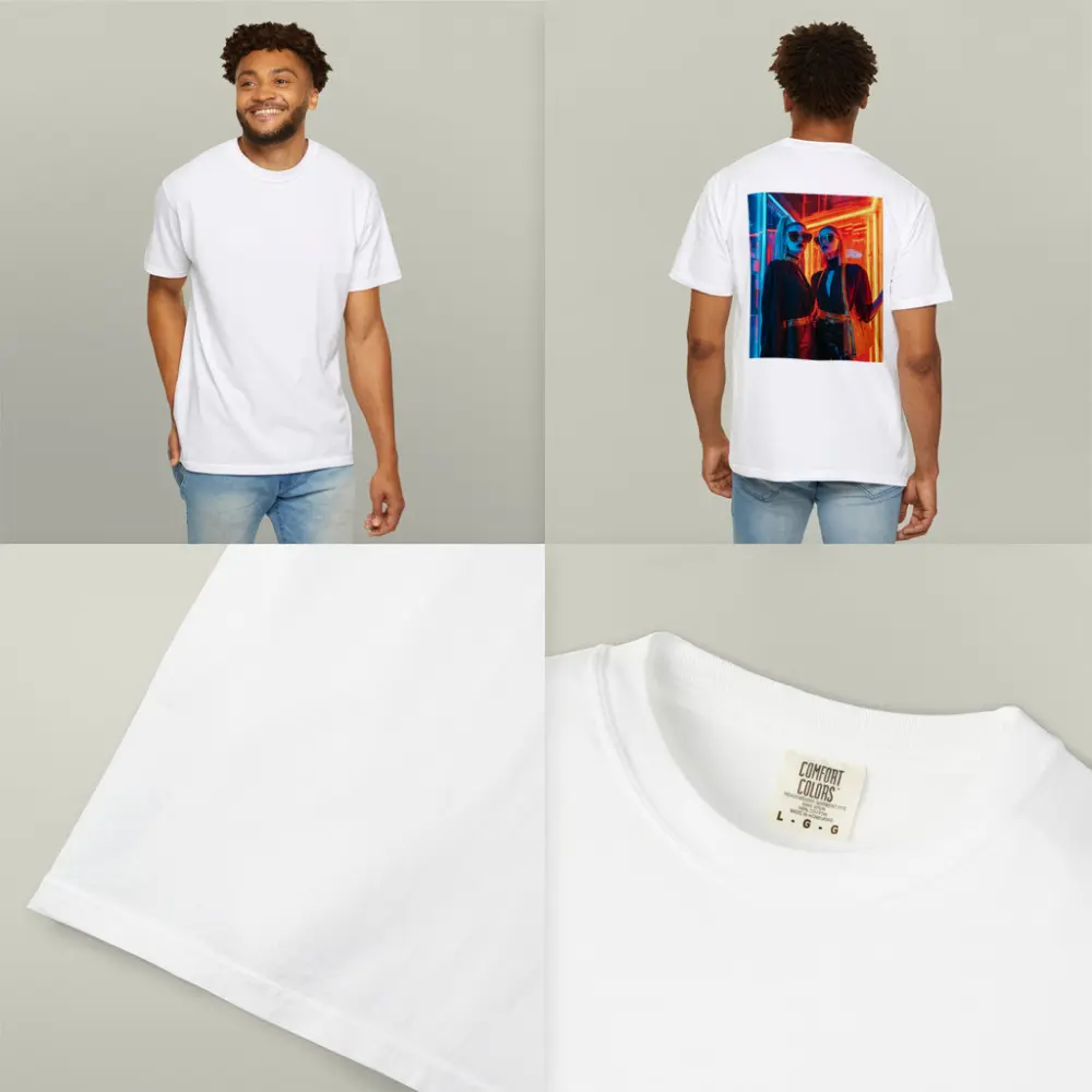 Two Women Neon Lights Fashion Night – T-Shirts