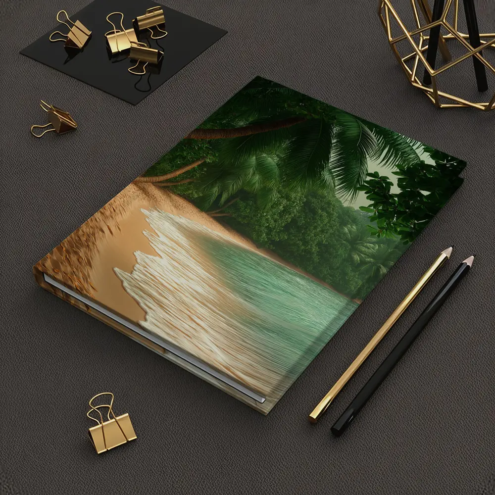 Tropical Beach Palm Trees Turquoise Water – Notebooks