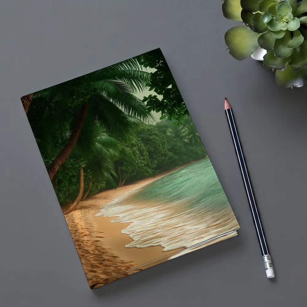 Tropical Beach Palm Trees Turquoise Water – Notebooks