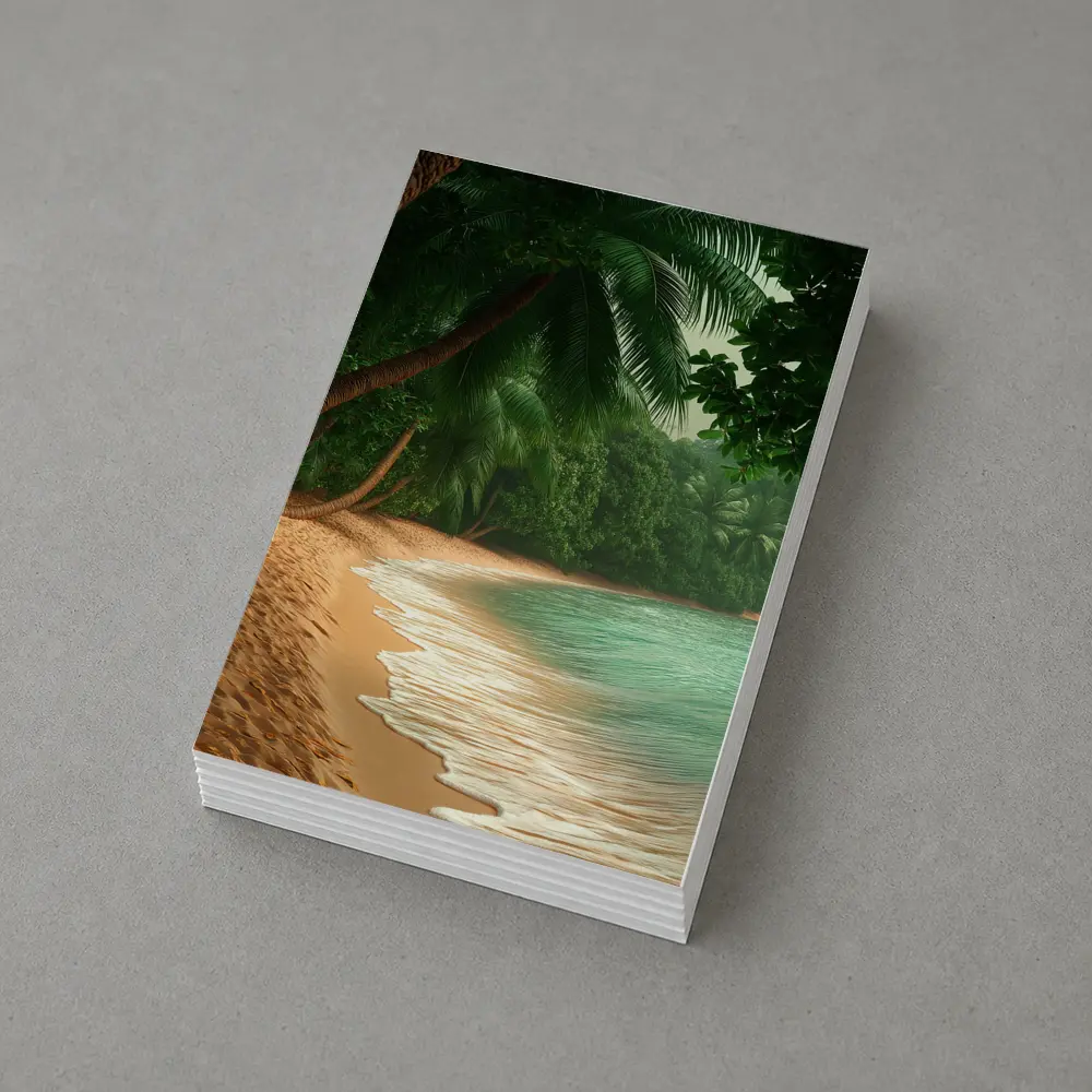 Tropical Beach Palm Trees Turquoise Water – Postcards