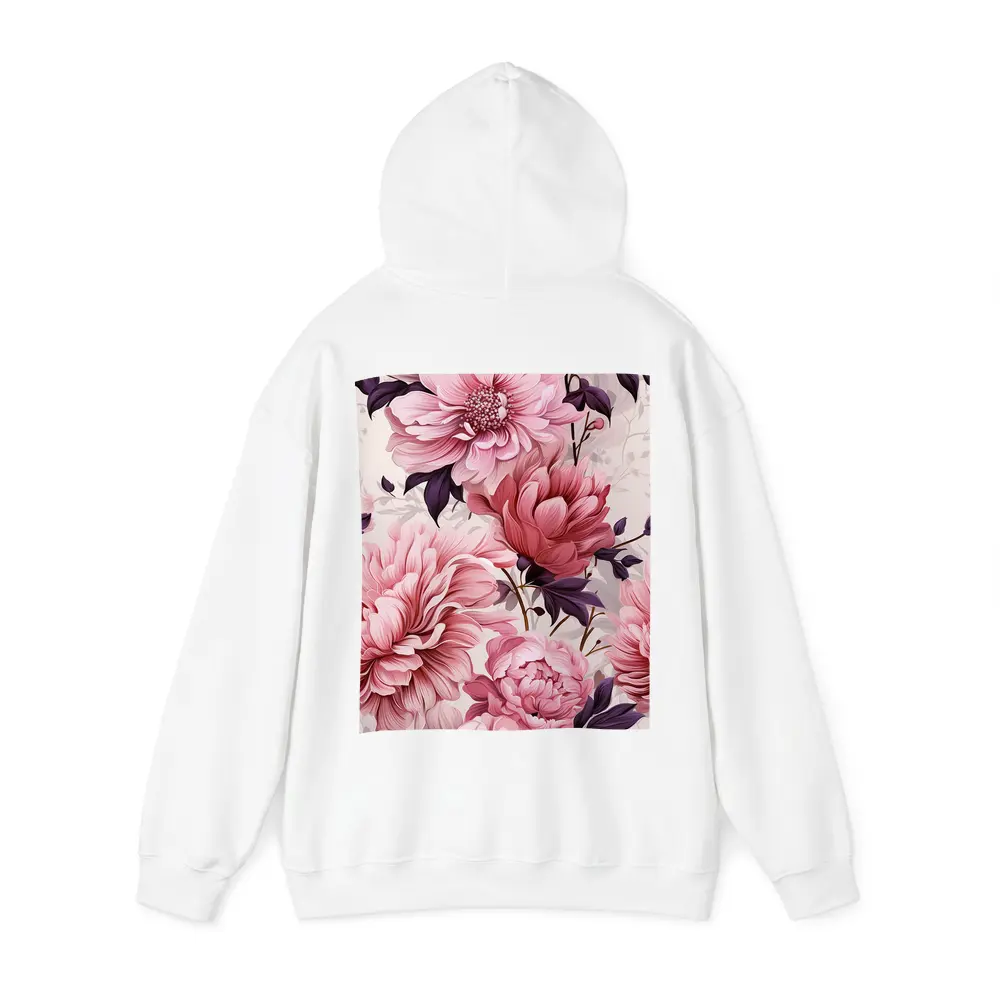Pink Peonies Floral Illustration Soft Background – Hoodies