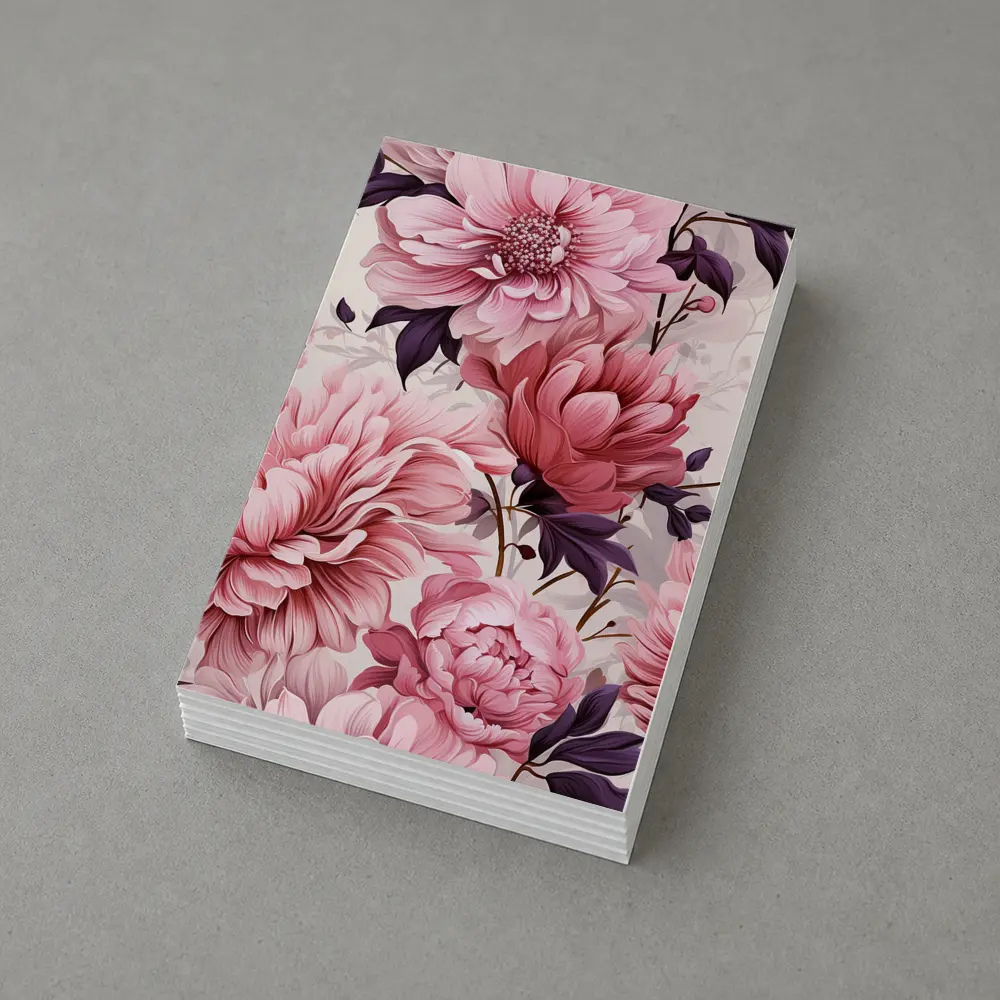 Pink Peonies Floral Illustration Soft Background – Postcards