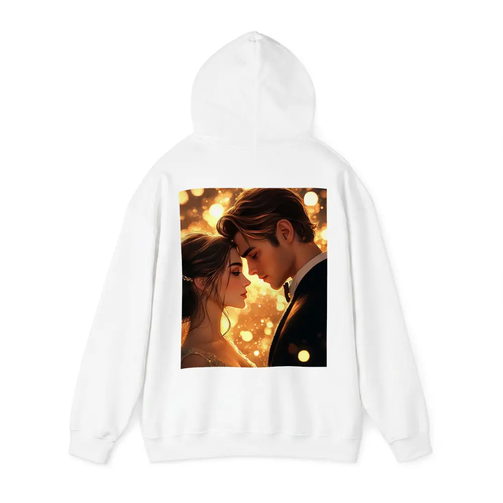 Romantic Couple Close Moment Golden Bokeh – Hoodies