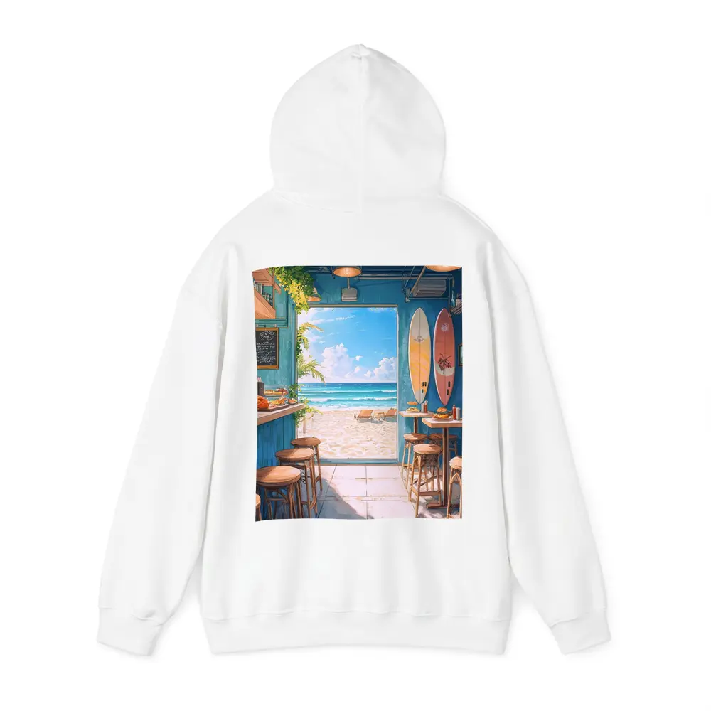 Anime Beach Cafe Interior Ocean View – Hoodies