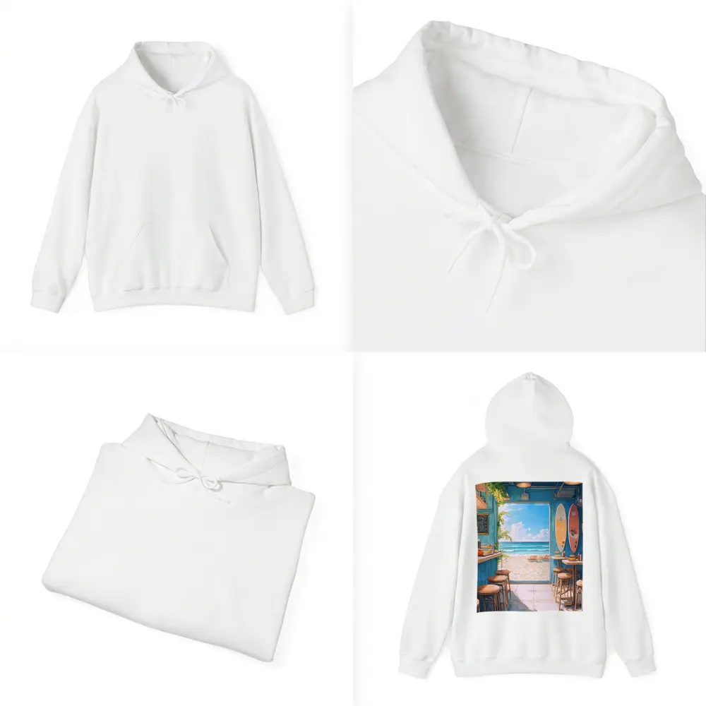 Anime Beach Cafe Interior Ocean View – Hoodies